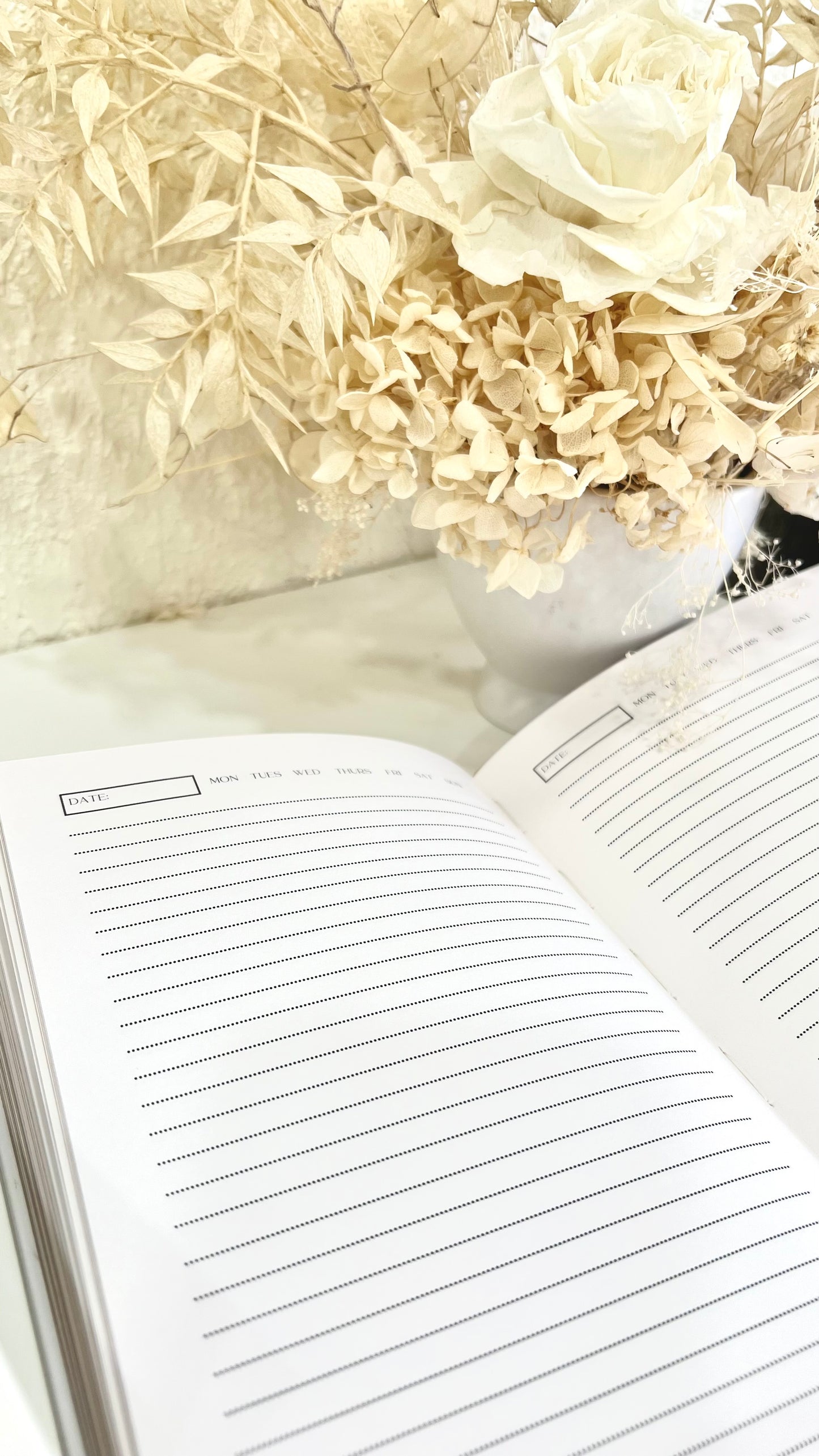 White Golden Intentions Journal