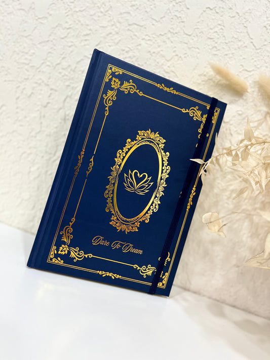 Royal Blue Golden Intentions Journal