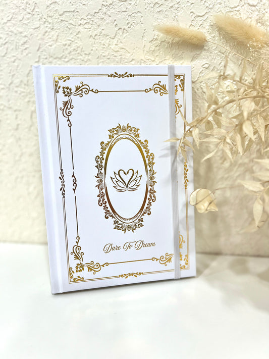 White Golden Intentions Journal